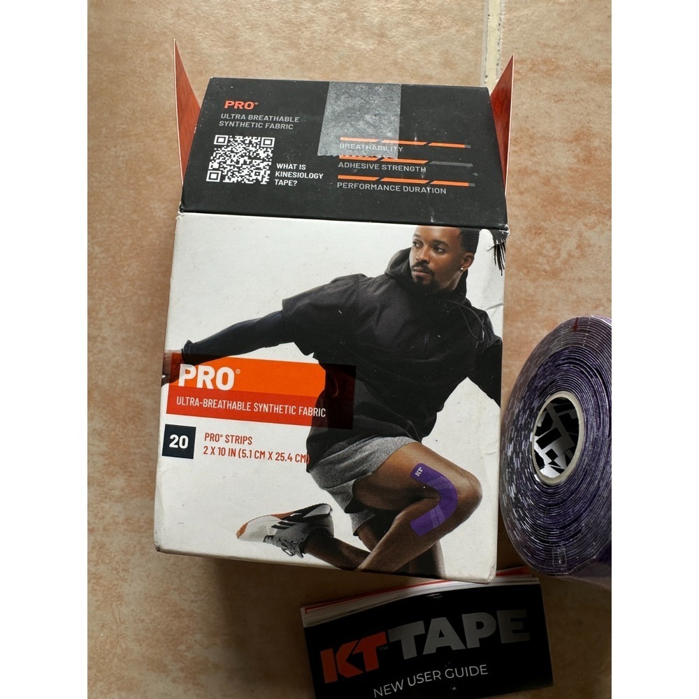 KT Tape Pro Elastic Sports Tape 20- 2‎ x10" Strips -Purple